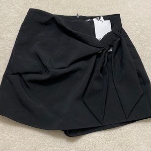 Zara black mini skort